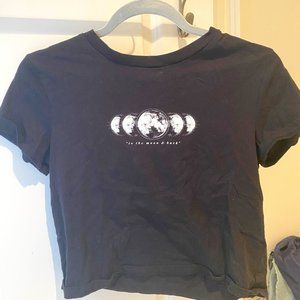Black tee with Moon design